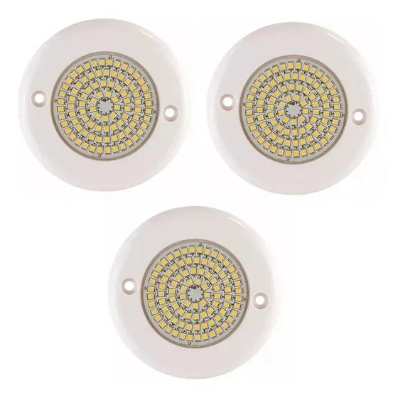 Foco Piscina Jacuzzi Led 10w 10cm Luz Fria 12v Ip68 X3