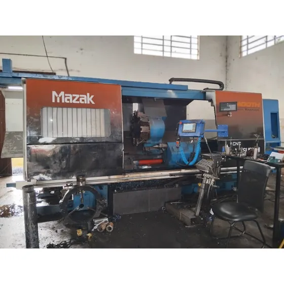 Torno Cnc De Bancada Inclinada Mazak 2.200 Área Util