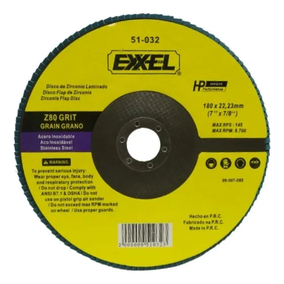 Disco Flap P80 7 X 7/8 Para Lijar Exxel