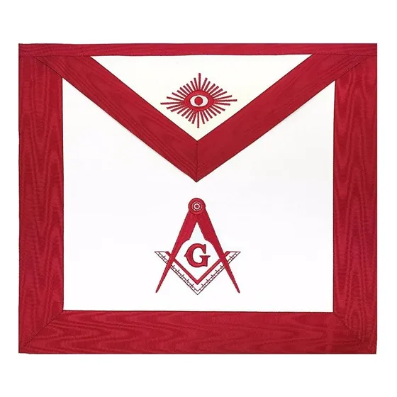 Masonico Azul Lodge Maestro Albañil Delantal Rojo