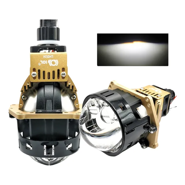 Kit Focos Led Lupa Proyectores Para Faro Alta Baja 80w 3 PLG