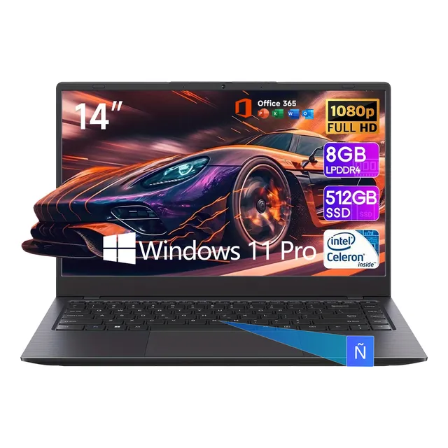 14  Ultra-thin  Laptop Intel Celeron N4020 8gb Ram 512gb Ssd