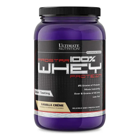 Prostar Whey protein 2 lb 907 gr ultimate nutrition proteína suero lacteo sabor vainilla