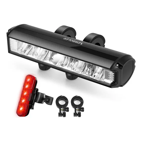 .. 6000 Lúmenes 10000mah 5led Luz For Bicicleta Con 2