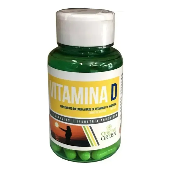 Vitamina D + Magnesio Original Green Huesos Defensas 30 Cap