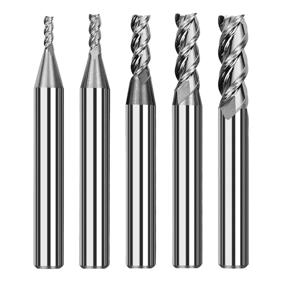 Juego 5 Piezas Fresa 3 Filos Hrc55 Para Router Cnc