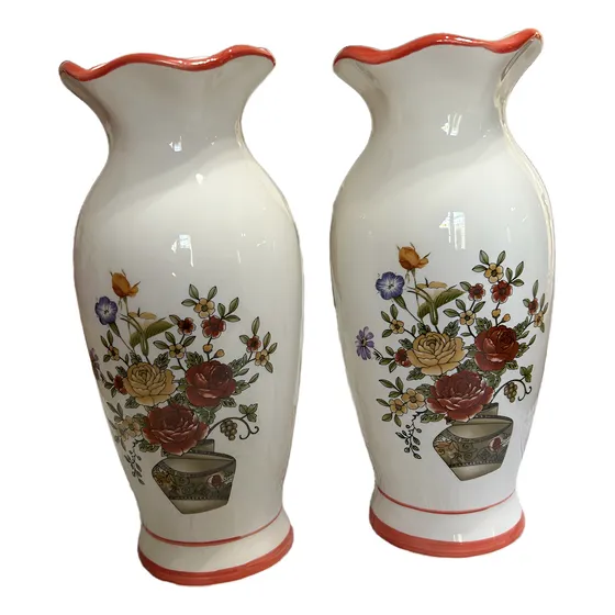 Jarron Florero Ceramica Vintage Antiguo Pack