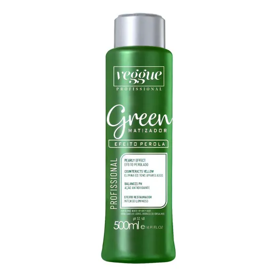  Matizador Verde Green Efeito Perolado Veggue 500ml Tom Verde Perolado