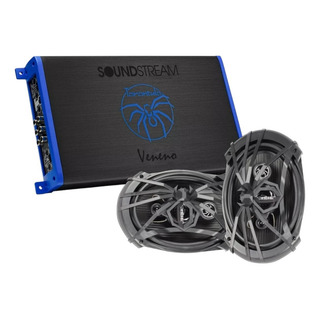 Amplificador 4 Ch Soundstream+ Bocinas 6x9 Soundstream Amplificador 4 Ch Soundstream+ Bocinas 6x9 Soundstream