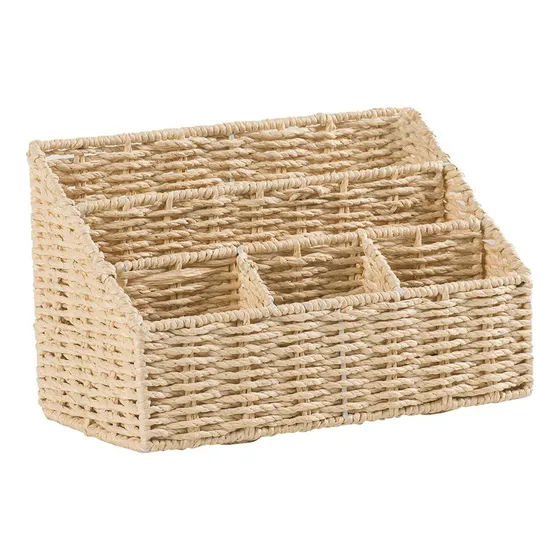 Hh Cesta De Ratán De Imitación, Caja De Almacenamiento,