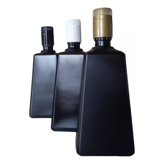 6 Botellas Tequileras Premium 700ml Negro Mate 6 Botellas Tequileras Premium 700ml Negro Mate