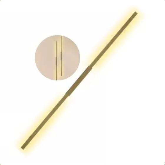 Arandela Parede Linear Moderna Dourada 1m 10w 3.000k Biv Luz Branco-quente Tensão De Operação 12v 127/220v