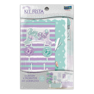 Kit Festa Decorativa Chá De Revelação Bebê - Festcolor Kit Festa Decorativa Chá De Revelação Bebê - Festcolor
