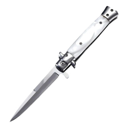 Canivete Stiletto Italiano Saque Rapido Premium White Canivete Stiletto Italiano Saque Rapido Premium White