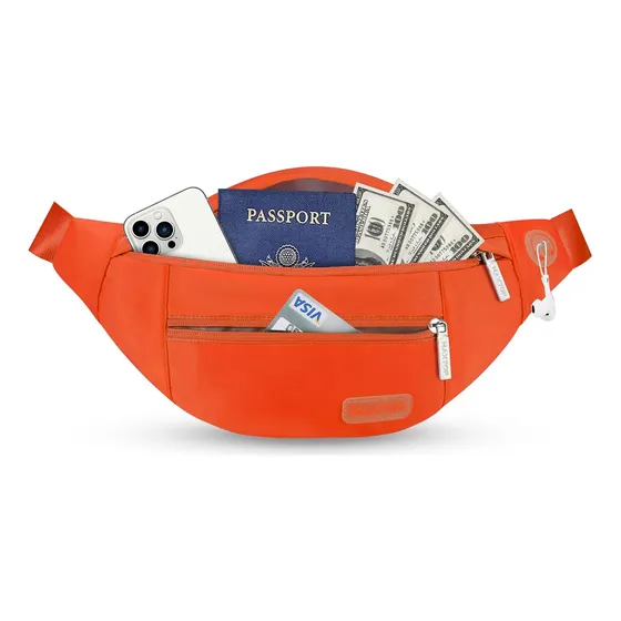 Bolsa De Fanny Pack Naranja Grande Para Correr Y Deporte