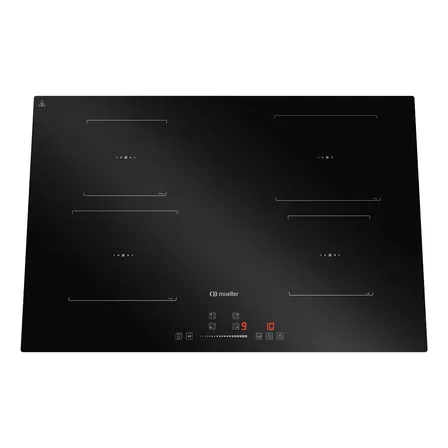 Cooktop Indução Mueller 4 Bocas Vitrocerâmico com Superturbo MCN4BL