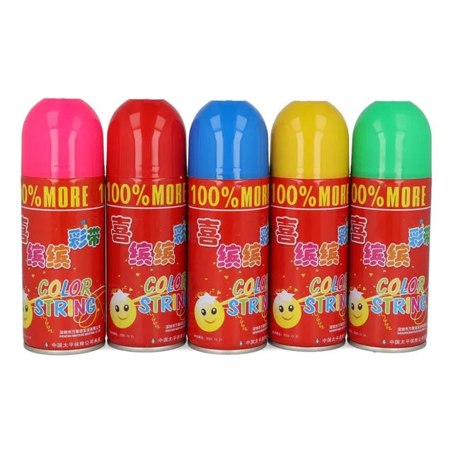 Serpentinas En Spray Para Fiestas Cotillón Carnaval Pack X5