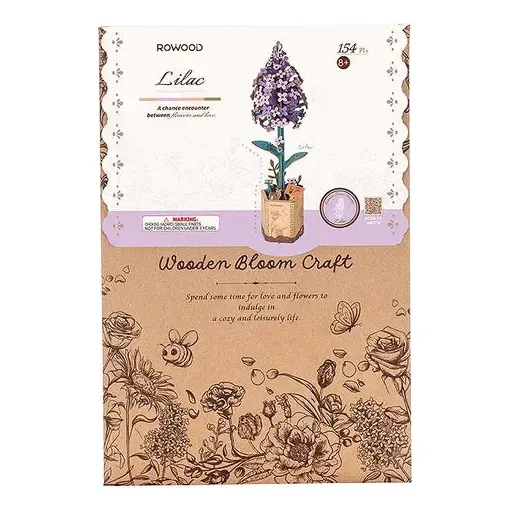 Rompecabezas 3D Madera Flores Lilac 154 Piezas Rowood | Cuotas sin interés