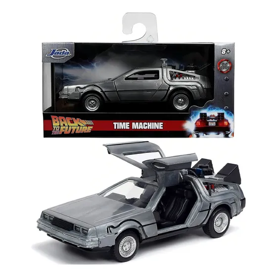 Back To The Future Parte 1 Time Machine Delorean 1:32 Jada Color Gris
