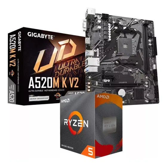 Kit Upgrade Amd Ryzen 5 5600gt 4.6ghz + A520m-k Gigabyte