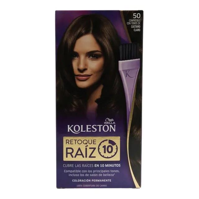 Tinte Wella Koleston Retoque de raíz 10 tono 50 castaño claro