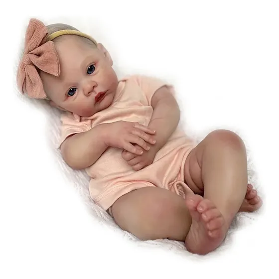 Muñeca Bebé Reborn Niña Muñeca De Silicona Y Algodón 55cm