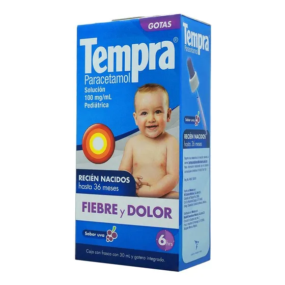 Tempra Solución 100 Mg/ml, 1 Frasco Gotero 30 Ml