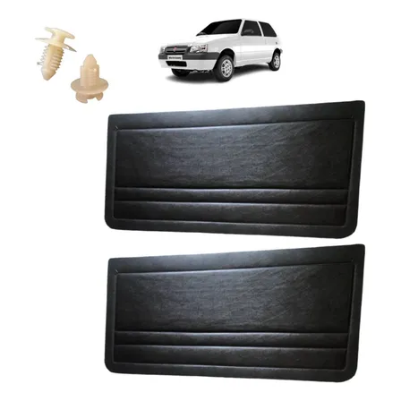 Par Papelão Forro Dianteiro Uno 2 Portas Apartir De 1985 Preto