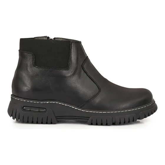 Bota Mujer Cuero Confort Botineta Briganti Zapato Elastico