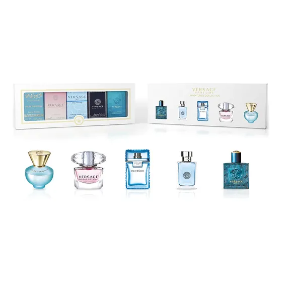 Mini Set 5 Piezas Versace Collection Para Hombre Y Mujer 5ml