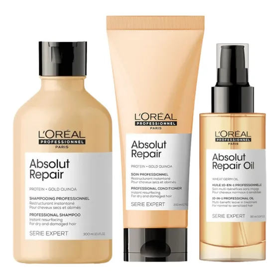 Kit Shampoo Acondicionador Y Oil 10-1 Absolut Repair Loreal
