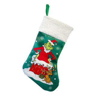 Calcetín Navideño Grinch Decoración Navideña Calcetín Navideño Grinch Decoración Navideña