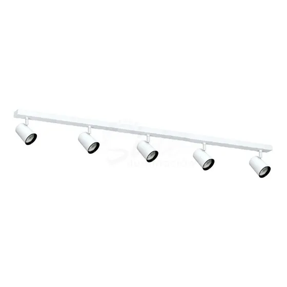 Aplique Barral Riel 1 Metro 5 Luces Led 7w Completo Spots Direccionables Plafón Móvil Minimalista Incluye Lámparas Led