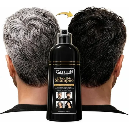 Shampoo Pinta Preto Ou Castanho 400ml - Cobre Fios Brancos 1 Preto