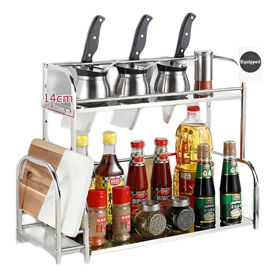 Estante De 2 Niveles Organizador De Utensilio De Cocina Rack