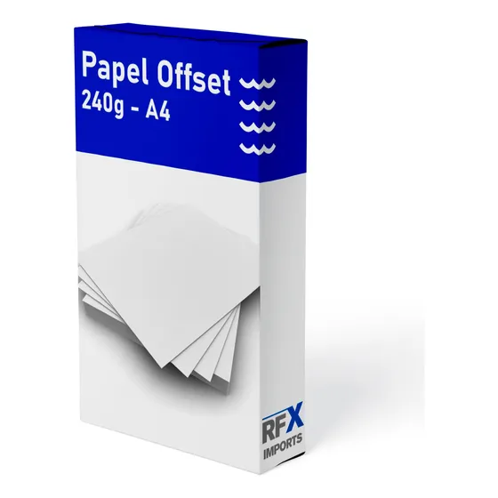 Papel Offset 240g Caixa Com 250 Folhas Tamanho A4 Branco
