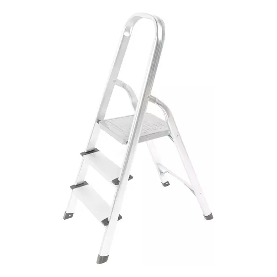 Escalera Plegable De Aluminio 2 Escalones Y Descanso Kld1750