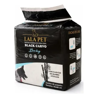 Tapete Higiênico Bambu Ativado Manta Absorvente Pequeno Black
