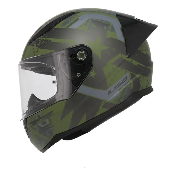Casco Moto Integral Ls2 Rapid Ff353 Verde/gris Brillante Exclusivo Edicion Limitada Thunder Birds Sólido Talla S 55 - 56 Cm