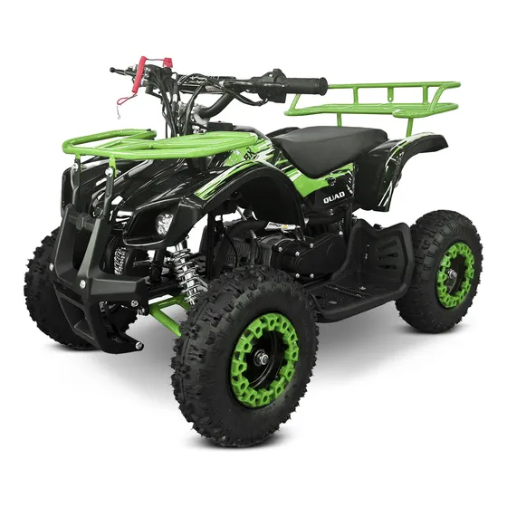 Mini Quadriciclo Infantil Gasolina 49cc Mbx Partida Elétrica Verde Atv-7