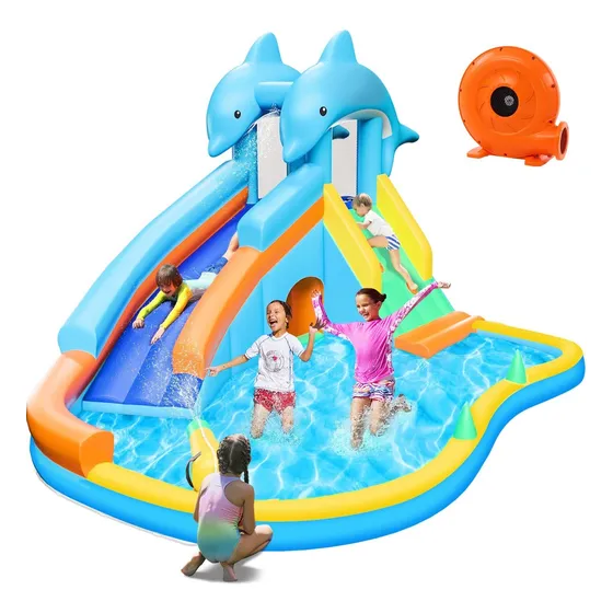 Tobogan Acuatico Inflable Lahaap Casa Rebote Agua Para 3
