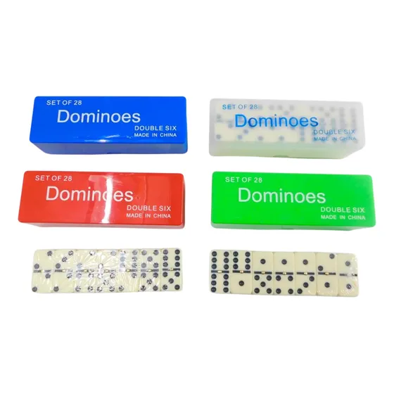  Juego Mesa Domino Caja Plástica Fichas Casino