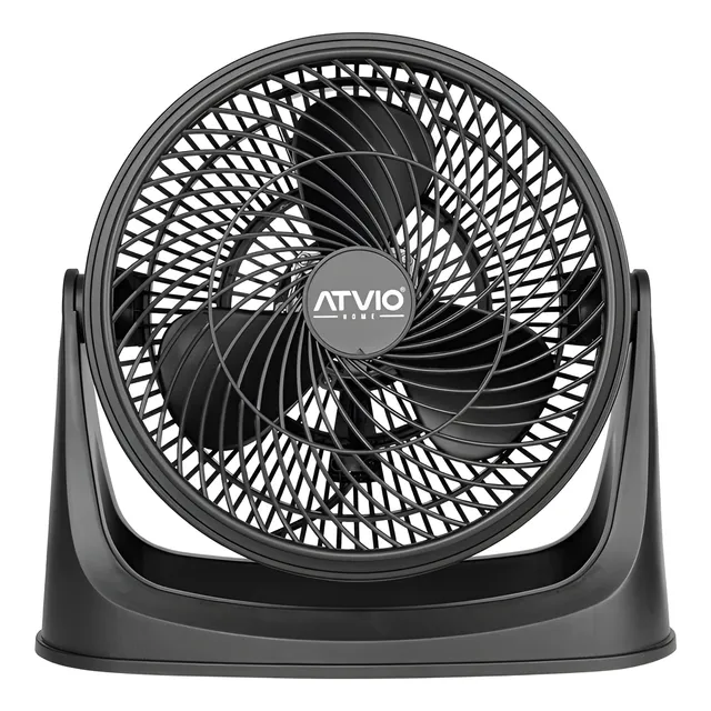 Ventilador De Piso O Mesa 10 Pulgadas Inclinable 72w Atvio 25.4 Cm 60 Hz Negro Negro Plástico 3