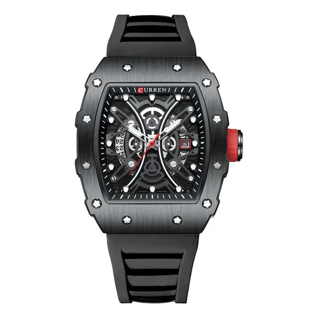 Reloj Curren Rectangular Original Calendario Ultima Moda