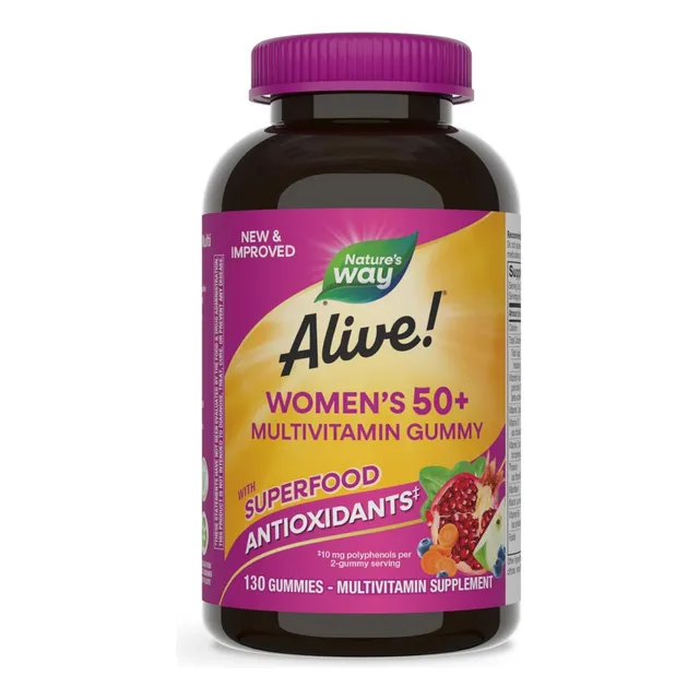 Multivitamínico Para Mujer 50+ Natures Way 130 Gomitas Bayas