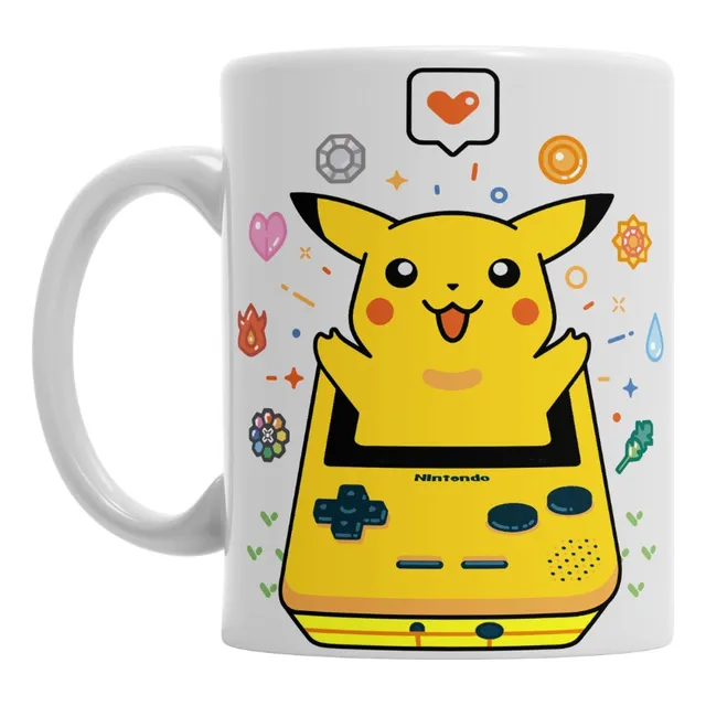 Taza De Cerámica - Pokemon (pikachu-gameboy)