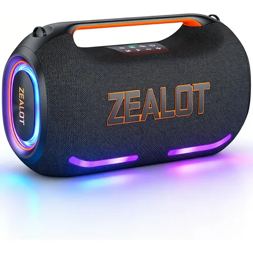 Caixa de Som Bluetooth Zealot S79 Portable 100W Powerbank Preto