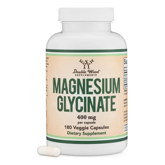 Glicinato De Magnesio 400mg 180caps, Double Wood