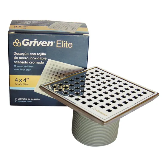Rejilla Cromada Cuadrada Perforada Griven