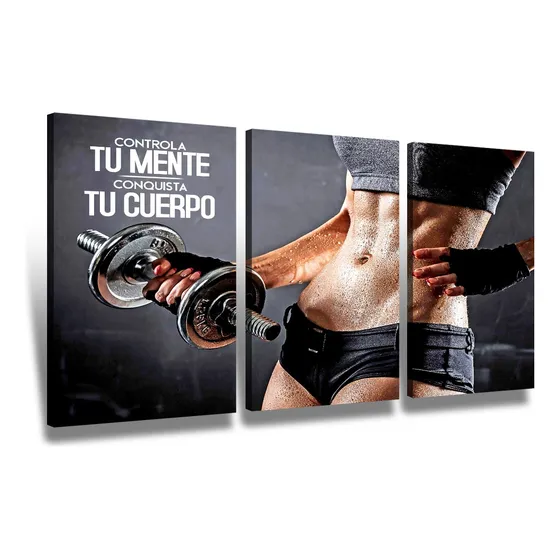 Cuadros Motivación Gym Modernos Mdf Decorativos Fitness